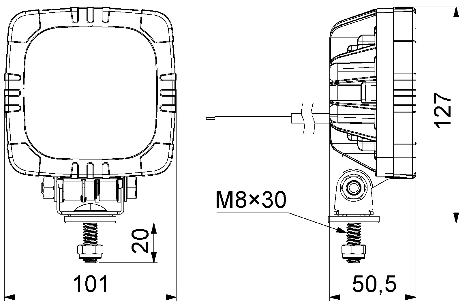 Arbeitsscheinwerfer LRD 2679/RED