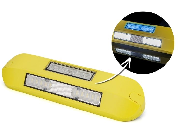 Arbeitsleuchte mit Warnleuchte (4000 K) LRD 3043/Y-AM/B2/4K